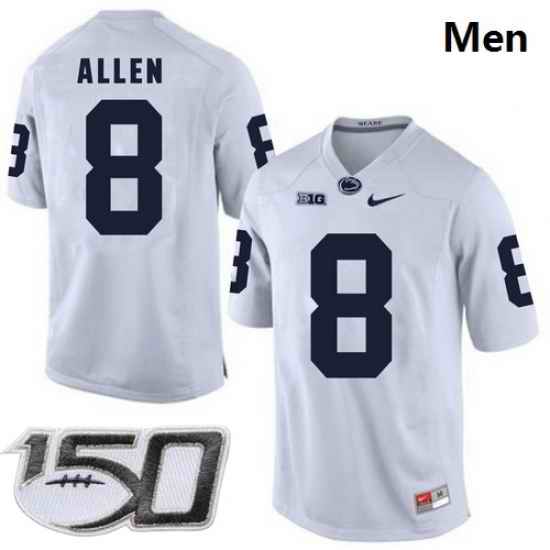Men Penn State Nittany Lions 8 Mark Allen White College Football Stitched 150TH Patch Jersey